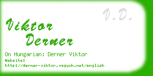 viktor derner business card